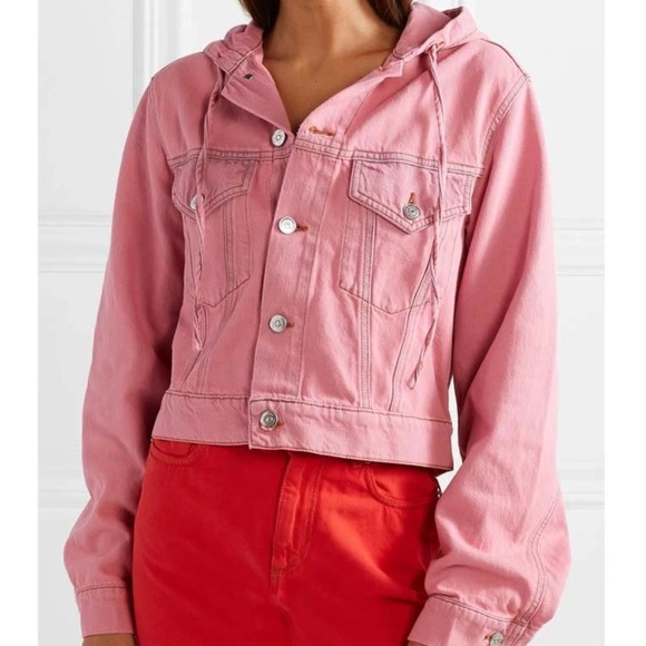 Ganni Pink Jean Jacket as seen in Emily in Paris - Picture 2 of 16